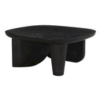 Table basse en bois d'acacia vieilli naturel et noir – Petite / Grande