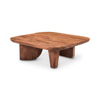 Table basse en bois d'acacia vieilli naturel et noir – Petite / Grande