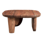Table basse en bois d'acacia vieilli naturel et noir – Petite / Grande