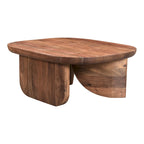 Table basse en bois d'acacia vieilli naturel et noir – Petite / Grande