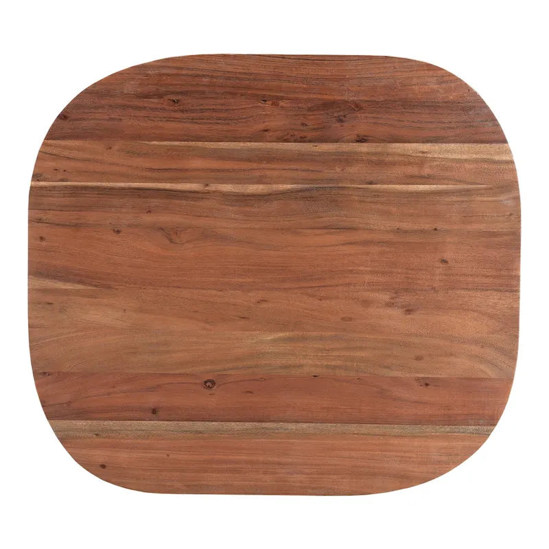Table basse en bois d'acacia vieilli naturel et noir – Petite / Grande