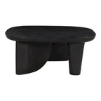 Table basse en bois d'acacia vieilli naturel et noir – Petite / Grande