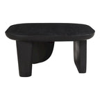 Table basse en bois d'acacia vieilli naturel et noir – Petite / Grande