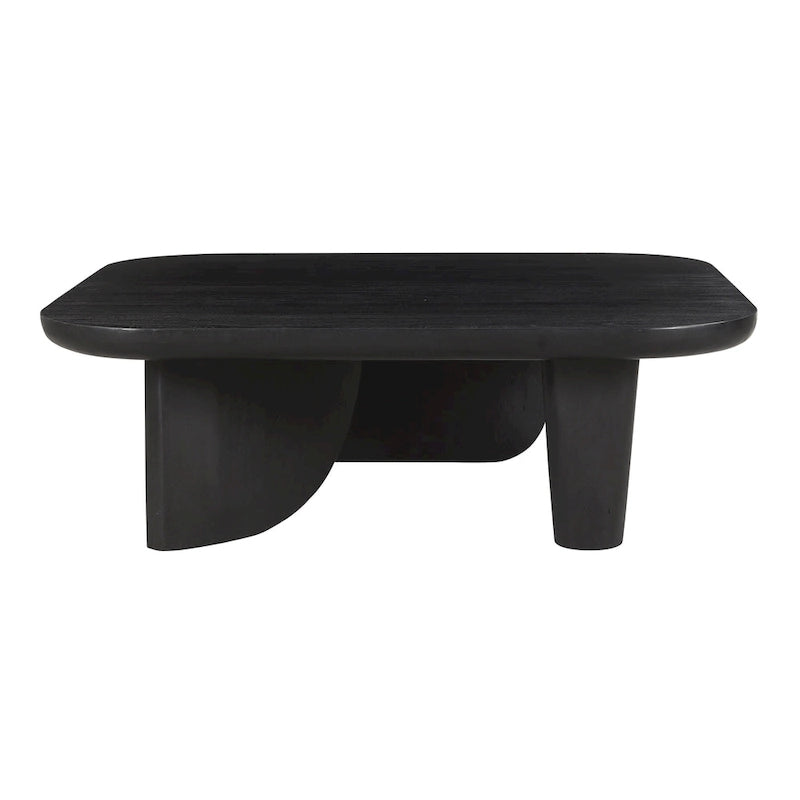 Table basse en bois d'acacia vieilli naturel et noir – Petite / Grande