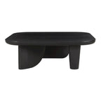 Table basse en bois d'acacia vieilli naturel et noir – Petite / Grande