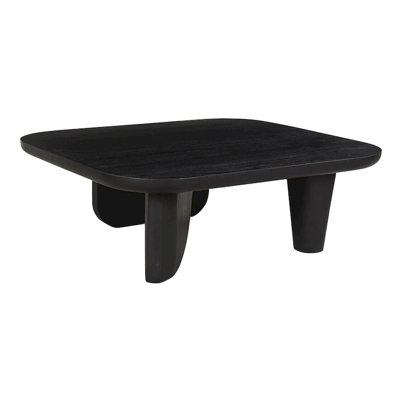 Table basse en bois d'acacia vieilli naturel et noir – Petite / Grande