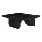 Table basse en bois d'acacia vieilli naturel et noir – Petite / Grande