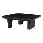 Table basse en bois d'acacia vieilli naturel et noir – Petite / Grande