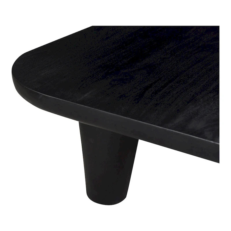 Table basse en bois d'acacia vieilli naturel et noir – Petite / Grande