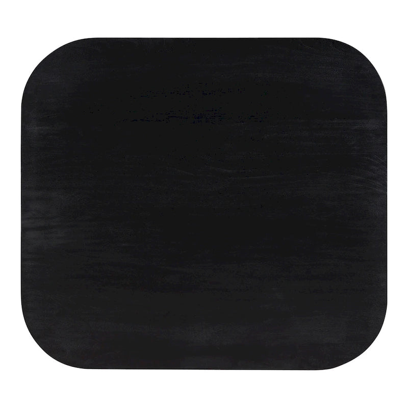 Table basse en bois d'acacia vieilli naturel et noir – Petite / Grande