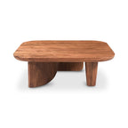 Table basse en bois d'acacia vieilli naturel et noir – Petite / Grande