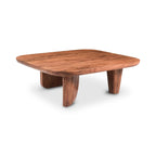 Table basse en bois d'acacia vieilli naturel et noir – Petite / Grande