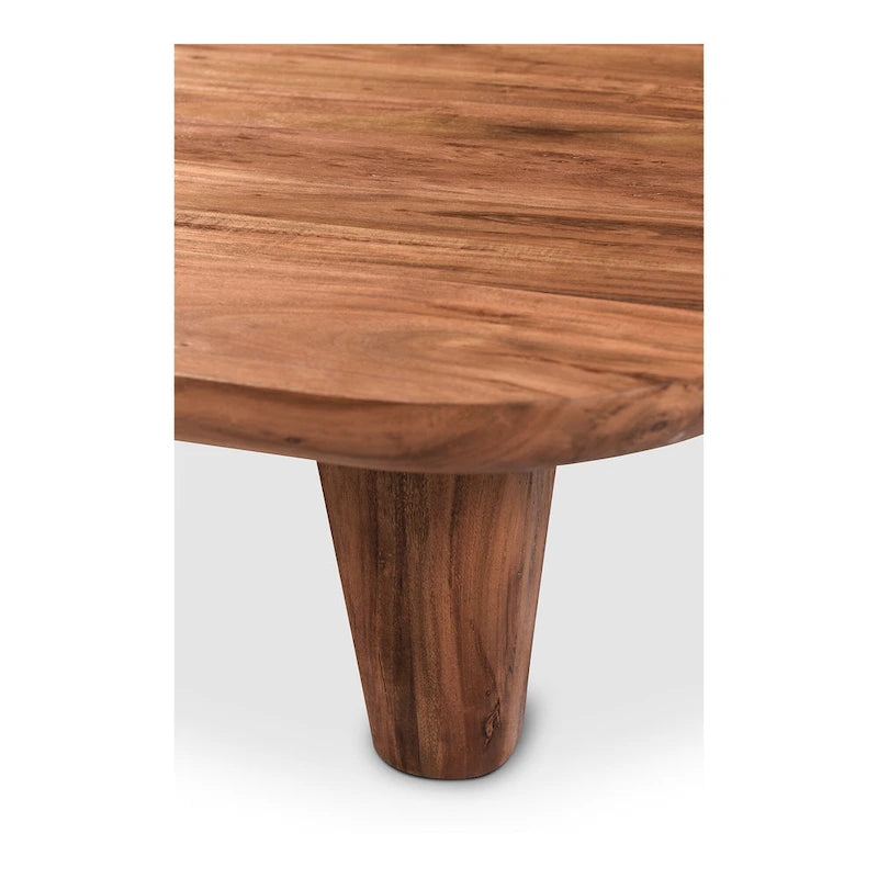 Table basse en bois d'acacia vieilli naturel et noir – Petite / Grande