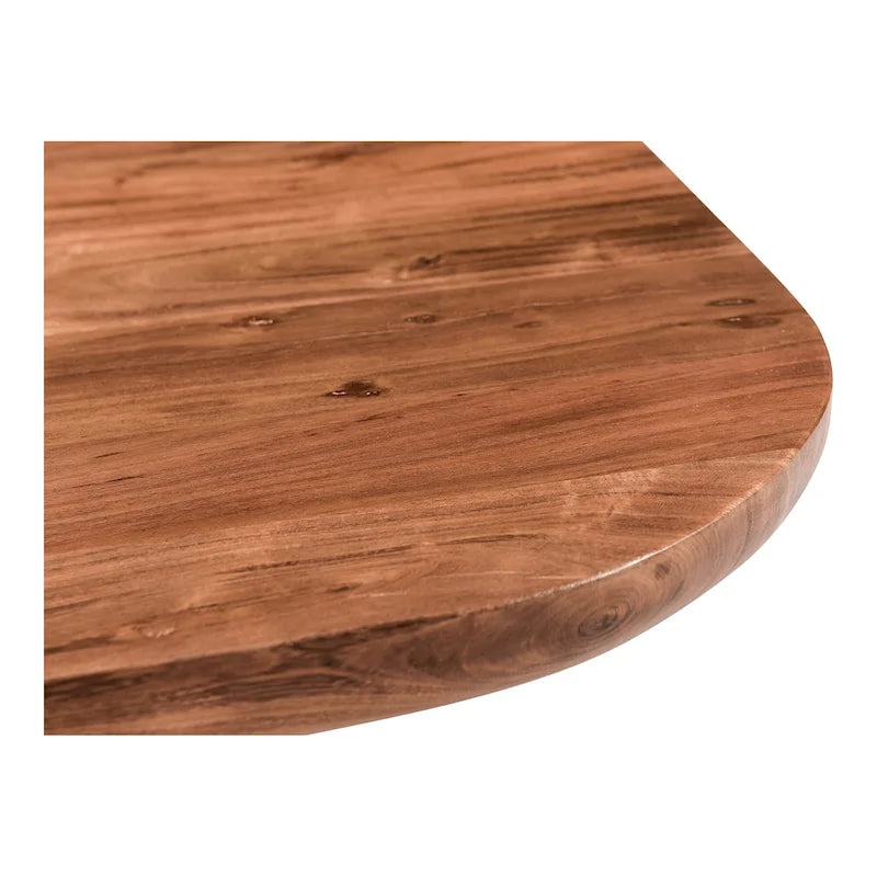 Table basse en bois d'acacia vieilli naturel et noir – Petite / Grande