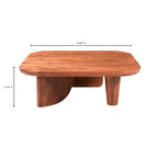 Table basse en bois d'acacia vieilli naturel et noir – Petite / Grande