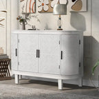 Buffet 2 portes motif antique bleu marine/noir/blanc/gris antique
