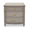 Table d'appoint à 3 tiroirs en bois gris/blanc, 1 personne