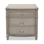 Table d'appoint à 3 tiroirs en bois gris/blanc, 1 personne