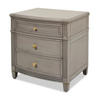 Table d'appoint à 3 tiroirs en bois gris/blanc, 1 personne