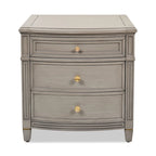 Table d'appoint à 3 tiroirs en bois gris/blanc, 1 personne