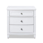 Table d'appoint à 3 tiroirs en bois gris/blanc, 1 personne
