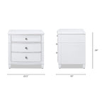 Table d'appoint à 3 tiroirs en bois gris/blanc, 1 personne