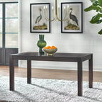 Ensemble de salle à manger 6 pièces gris/bleu – Table, 4 chaises et banc