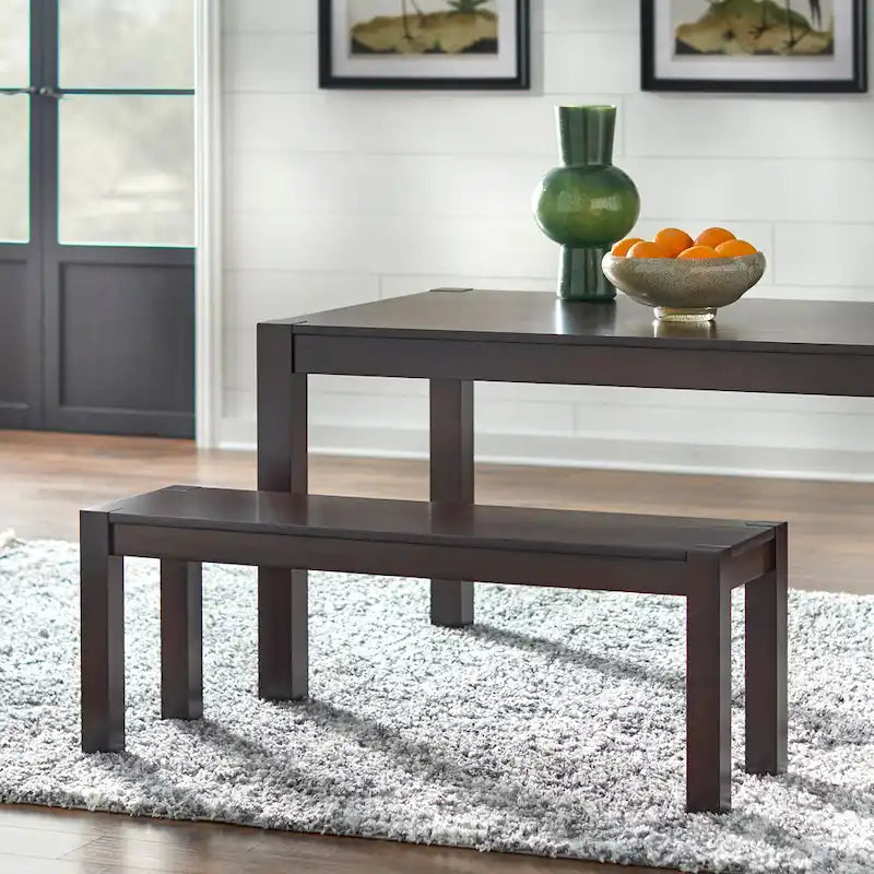 Ensemble de salle à manger 6 pièces gris/bleu – Table, 4 chaises et banc