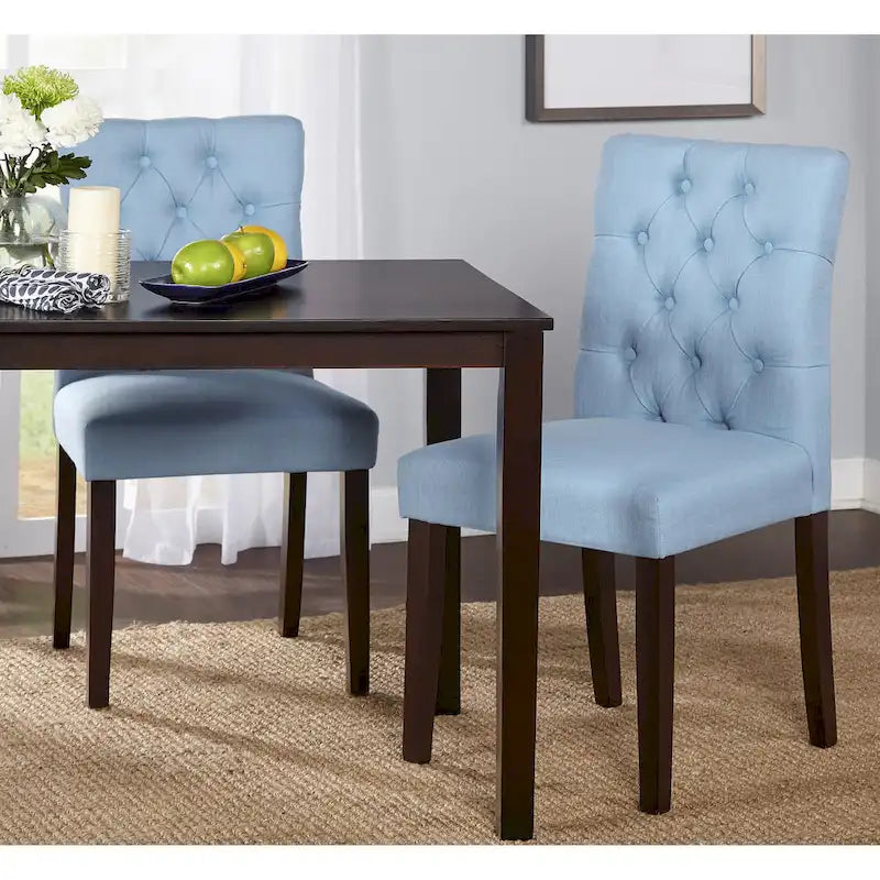 Ensemble de salle à manger 6 pièces gris/bleu – Table, 4 chaises et banc