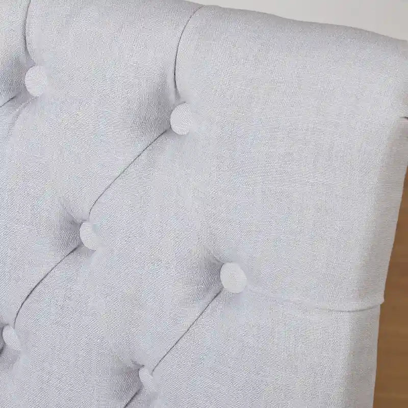 Ensemble de salle à manger 6 pièces gris/bleu – Table, 4 chaises et banc