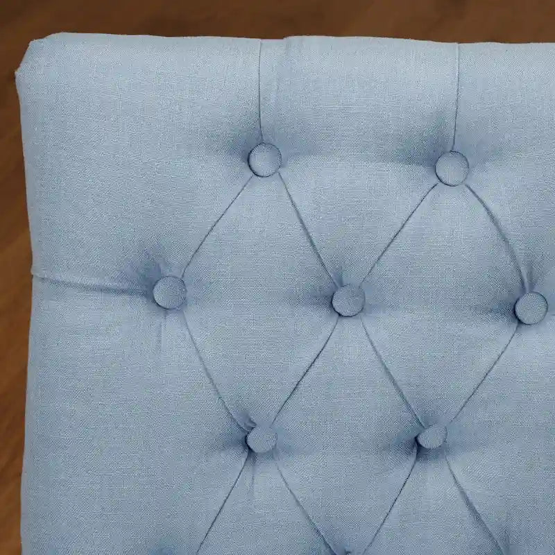 Ensemble de salle à manger 6 pièces gris/bleu – Table, 4 chaises et banc