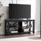 Meuble TV multi-couleurs à cadre en X pour téléviseurs jusqu'à 55 pouces