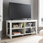 Meuble TV multi-couleurs à cadre en X pour téléviseurs jusqu'à 55 pouces