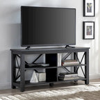 Meuble TV multi-couleurs à cadre en X pour téléviseurs jusqu'à 55 pouces