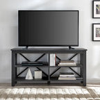 Meuble TV multi-couleurs à cadre en X pour téléviseurs jusqu'à 55 pouces