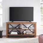 Meuble TV multi-couleurs à cadre en X pour téléviseurs jusqu'à 55 pouces