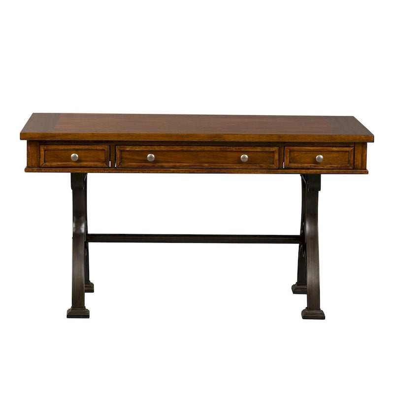 Bureau d'écriture industriel marron pour 1 personne