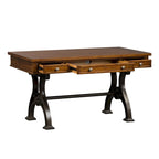 Bureau d'écriture industriel marron pour 1 personne