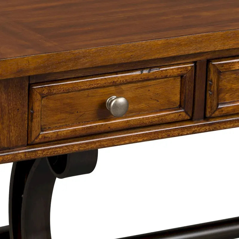 Bureau d'écriture industriel marron pour 1 personne