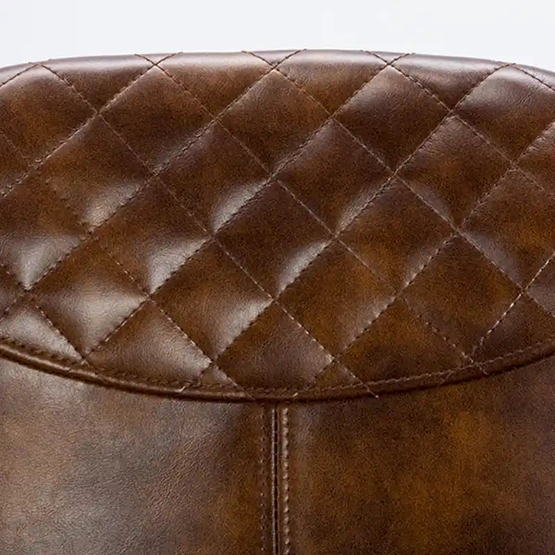 Fauteuil de bureau pivotant en similicuir brun jaunâtre / camel pour 1 personne