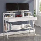 Hamac double blanc/noir avec support, 2 places, capacité de 204 kg