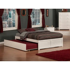 Lit plateforme avec lit gigogne noyer/blanc/espresso/gris, très grand lit, 2 places