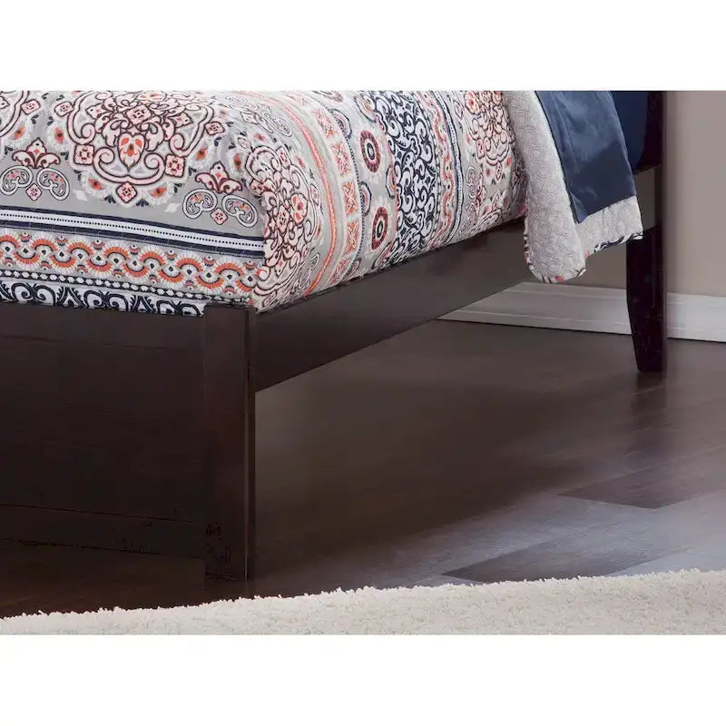 Lit plateforme avec lit gigogne noyer/blanc/espresso/gris, très grand lit, 2 places