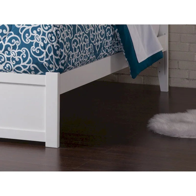 Lit plateforme avec lit gigogne noyer/blanc/espresso/gris, très grand lit, 2 places