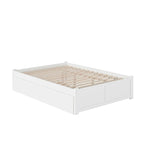 Lit plateforme avec lit gigogne noyer/blanc/espresso/gris, très grand lit, 2 places