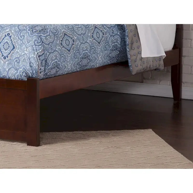 Lit plateforme avec lit gigogne noyer/blanc/espresso/gris, très grand lit, 2 places