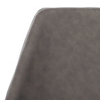 Tabouret de comptoir Mid-Century, Gris clair/Frêne/Cognac, Pieds noirs/argentés, Monoplace