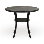 Table de salle à manger ronde brune de hauteur comptoir, 4 à 6 places