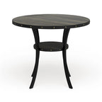 Table de salle à manger ronde brune de hauteur comptoir, 4 à 6 places