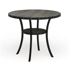 Table de salle à manger ronde brune de hauteur comptoir, 4 à 6 places